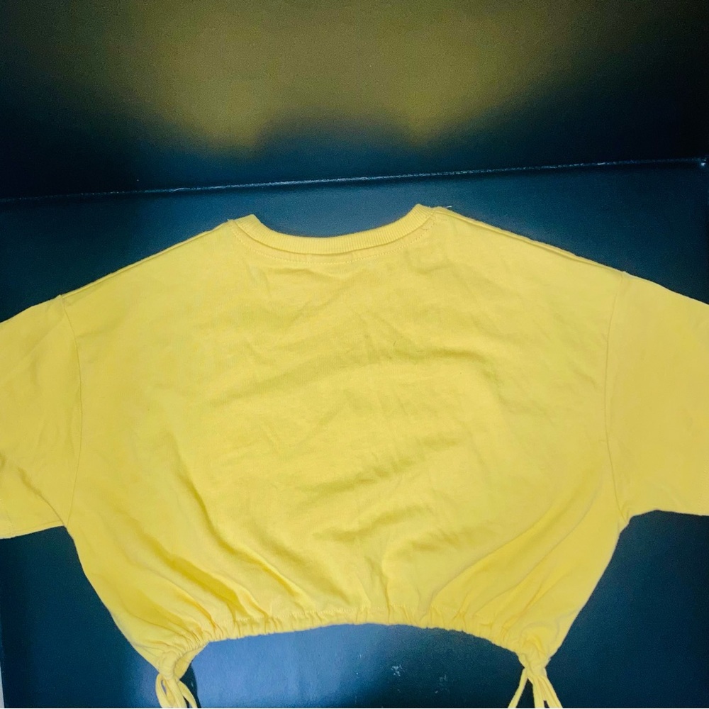 Yellow Zara crop top
